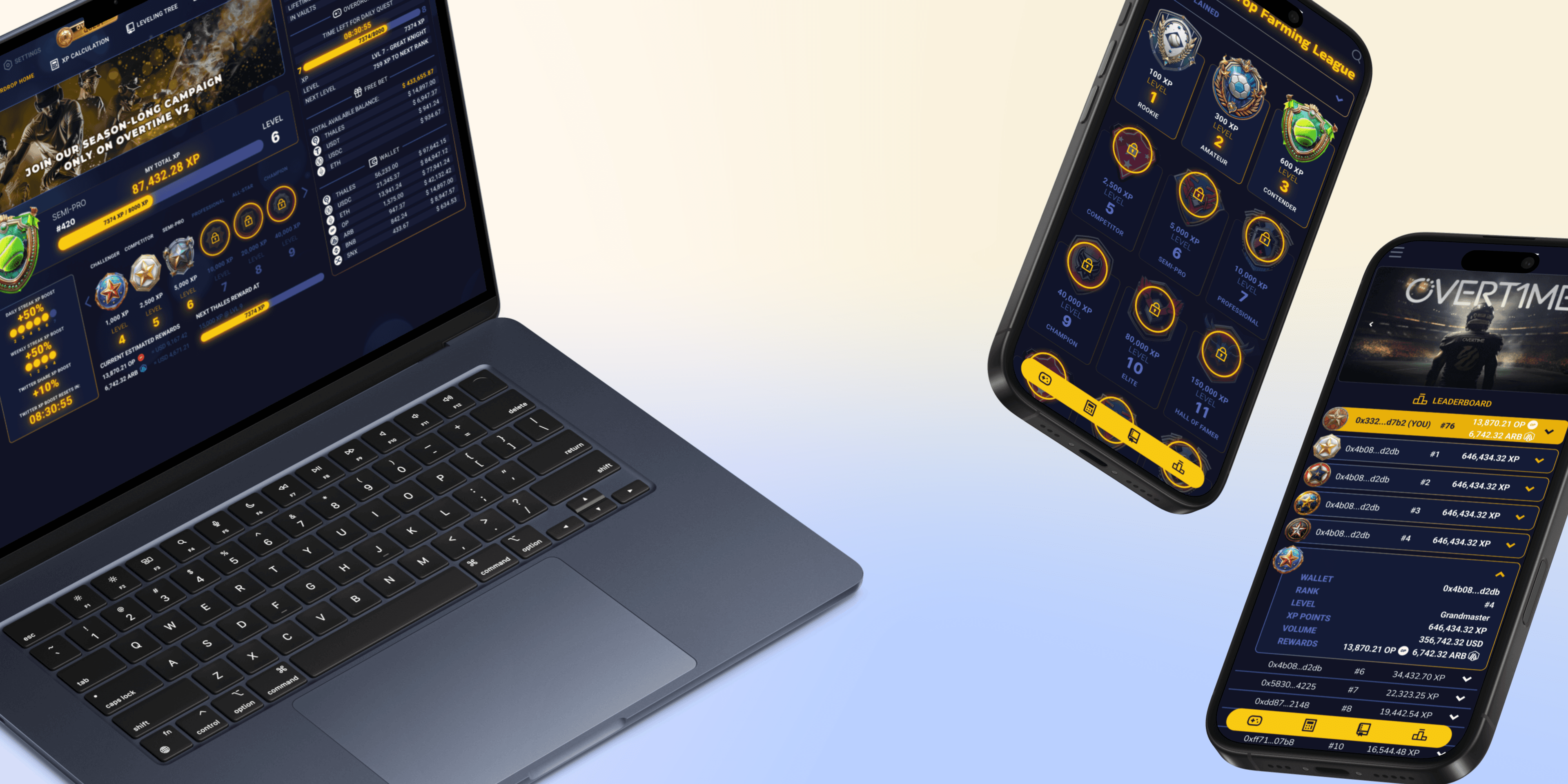 Overdrop League interface