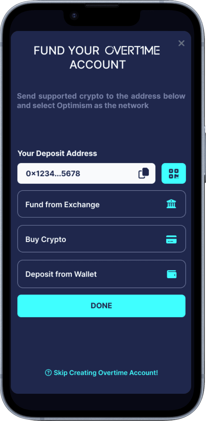 Layer 2: Simplified Funding screen